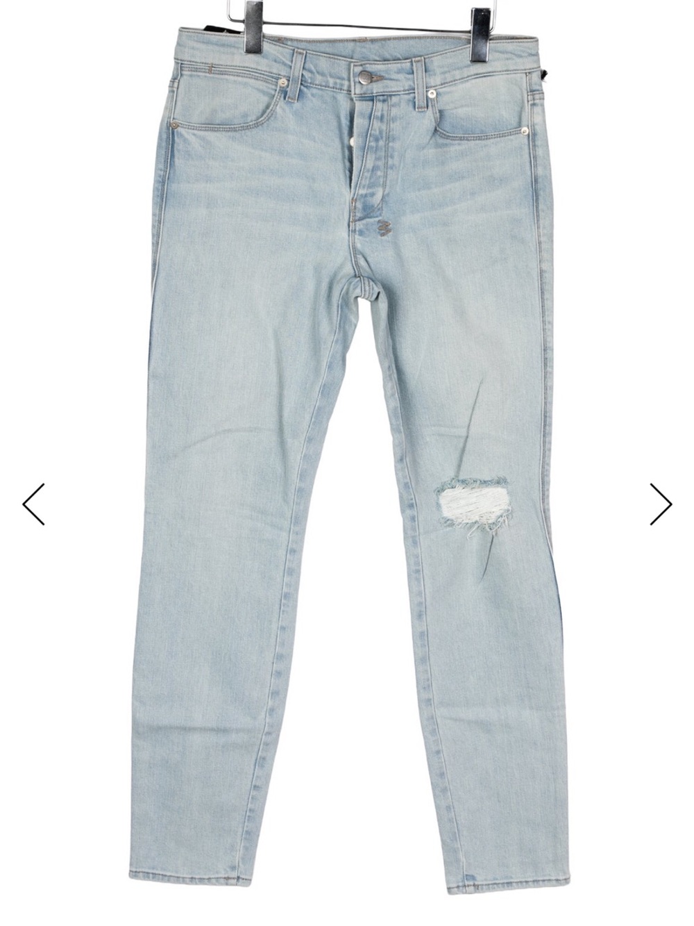 Ksubi Light Blue Skinny Jeans with Knee Rip